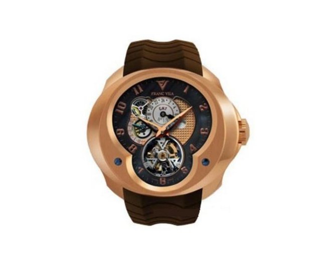 Franc Vila FVa №2 Tourbillon GMT Red Gold Montre Contemporaine Grande Complication Planetaire 5 Days Power Reserve 