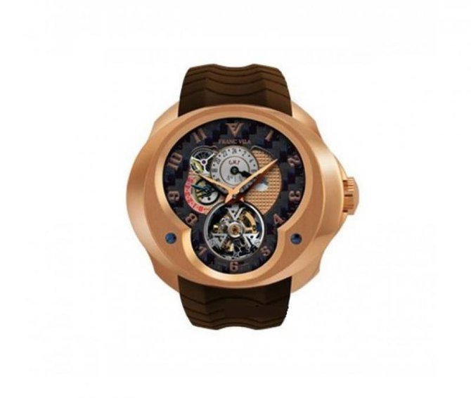 Franc Vila Tourbillon GMT Red Gold FVa №2 Montre Contemporaine Grande Complication 5 Days Power Reserve