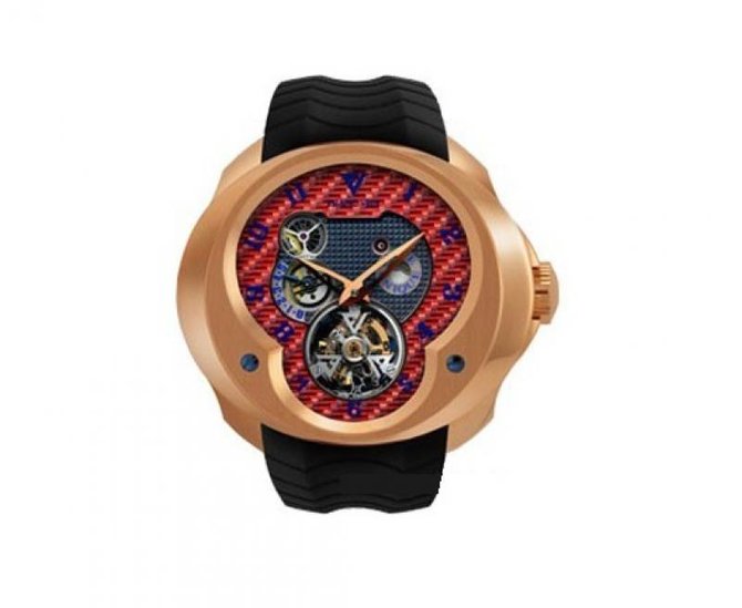 Franc Vila FVa №1 Gold Case Red Dial Montre Contemporaine Grande Complication Tourbillon Planetaire Red Gold