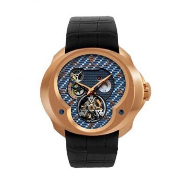 Franc Vila FVa №1 Alligator Strap Montre Contemporaine Grande Complication Tourbillon Planetaire Red Gold
