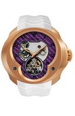 Franc Vila Montre Contemporaine Grande Complication FVa №1 White Caoutchouc Strap Tourbillon Planetaire Red Gold