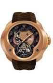 Franc Vila Montre Contemporaine Grande Complication FVa №1 Caoutchouc Brown Strap Tourbillon Planetaire Red Gold