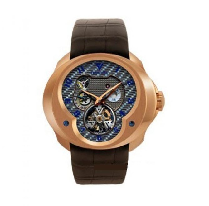 Franc Vila FVa №1 Blue Gray Dial Montre Contemporaine Grande Complication Tourbillon Planetaire Red Gold