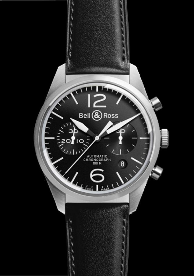 Bell & Ross BR 126 Original Black Vintage Chronograph - фото 2