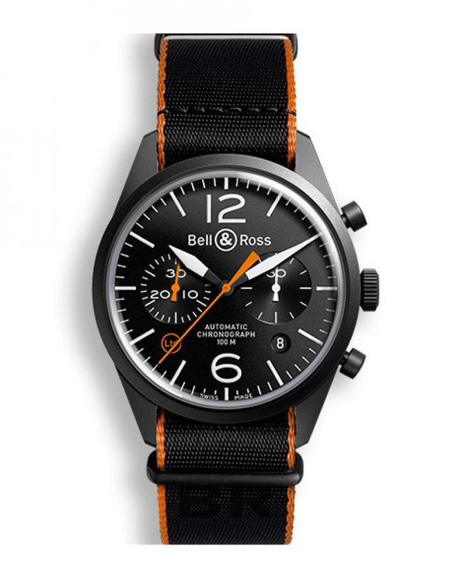 Bell & Ross BR 126 Carbon Orange Vintage Chronograph - фото 1