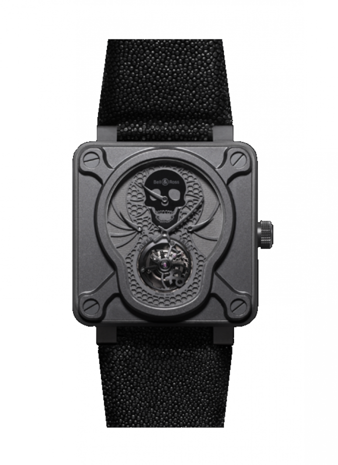 Bell & Ross BR 01 Tourbillon Skull Aviation 46 mm - фото 1
