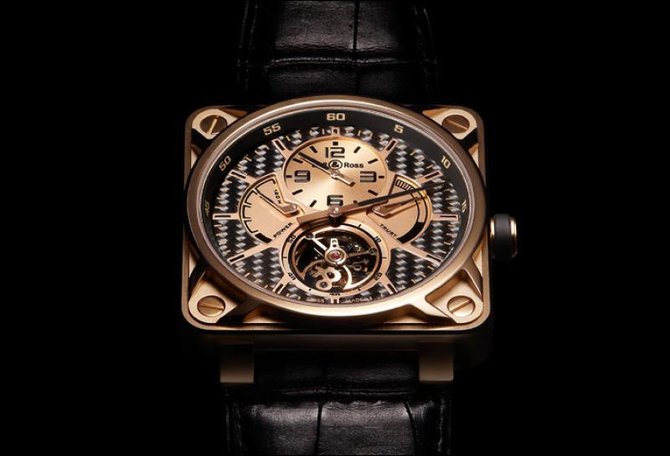 Bell & Ross BR 01 Tourbillon Pink Gold Aviation 46 mm - фото 2