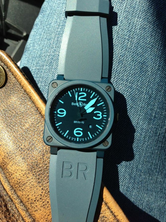 Bell & Ross BR 03-92 Blue Ceramic Aviation 42 mm - фото 2