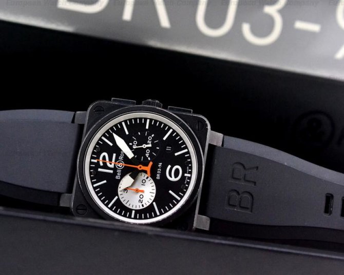 Bell & Ross BR 03-94 Black & White Aviation Chronograph 42 mm - фото 3
