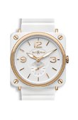 Bell & Ross Aviation BR S Rose Gold & White Ceramic Quartz