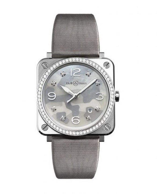 Bell & Ross BR S Grey Camouflage Diamonds Aviation Quartz