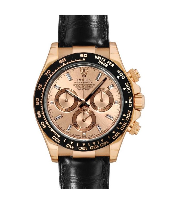 Rolex 116515 Pink Baguette Index Daytona Cosmograph Daytona 40 mm Everose Gold