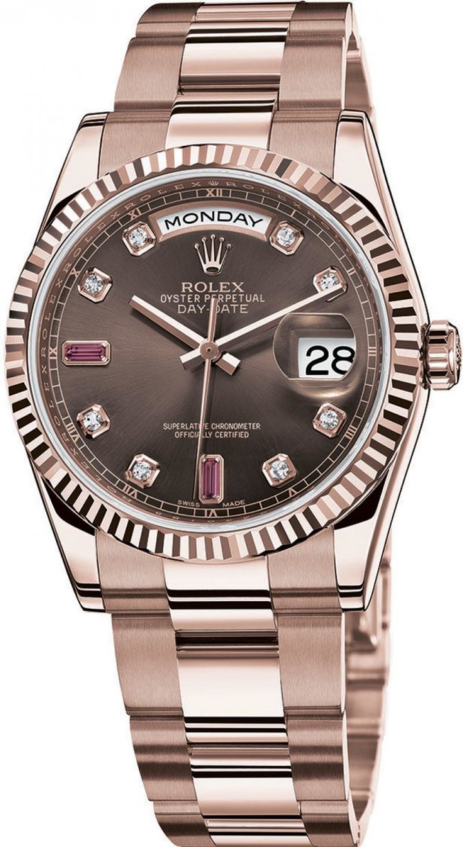 Rolex 118205 chodro Day-Date Everose Gold