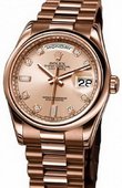 Rolex Day-Date 118205 pink diamonds Everose Gold