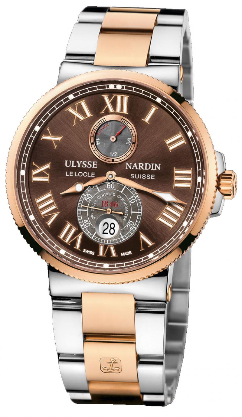 265-67-8/45 Ulysse Nardin Rose Gold Steel  Maxi Marine Chronometer 43mm