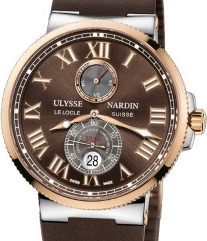 Ulysse Nardin 265-67-3/45 Maxi Marine Chronometer 43mm Rose Gold Steel - фото 1