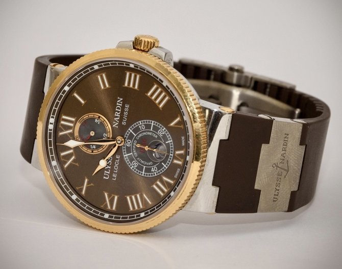 Ulysse Nardin 265-67-3/45 Maxi Marine Chronometer 43mm Rose Gold Steel - фото 4
