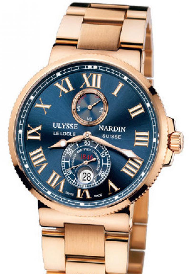 266-67-8M/43 Ulysse Nardin Rose Gold Bracelete Maxi Marine Chronometer 43mm