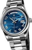Rolex Day-Date 118209 blue White Gold