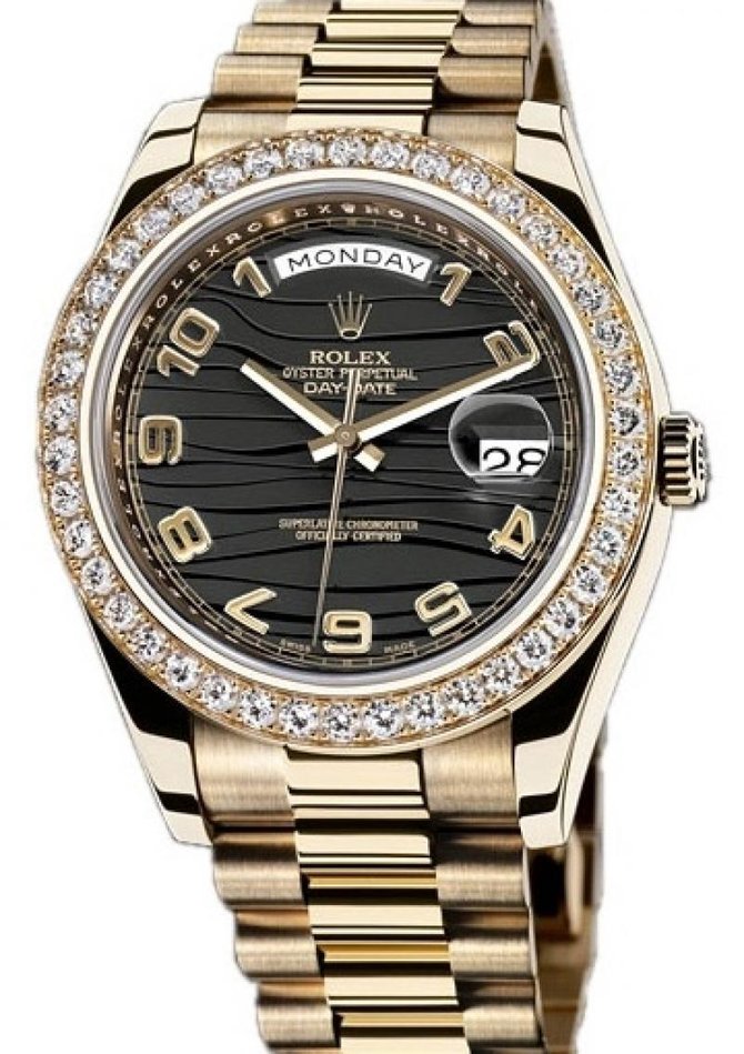 Rolex 218348 bkwap Day-Date Yellow Gold