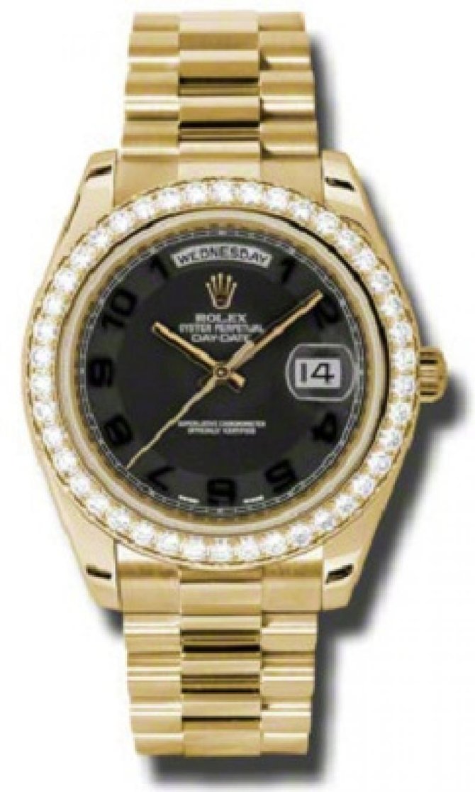 Rolex 218348 bkcap Day-Date Yellow Gold