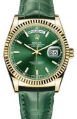 Rolex Day-Date 118138-green Yellow Gold