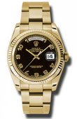 Rolex Day-Date 118238 bkao Yellow Gold