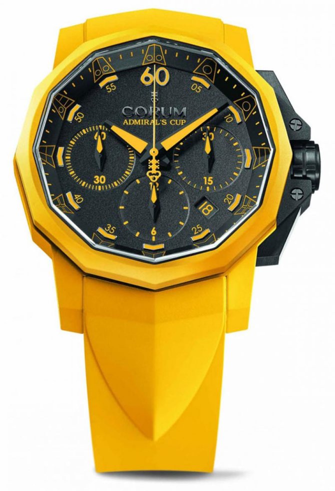 Corum Challenger 44 Chrono Rubber Yellow Admirals Cup Challenger Chrono Rubber 44 - фото 1