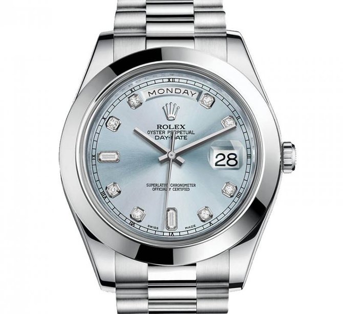 Rolex 218206 ibldp Day-Date Platinum - фото 1