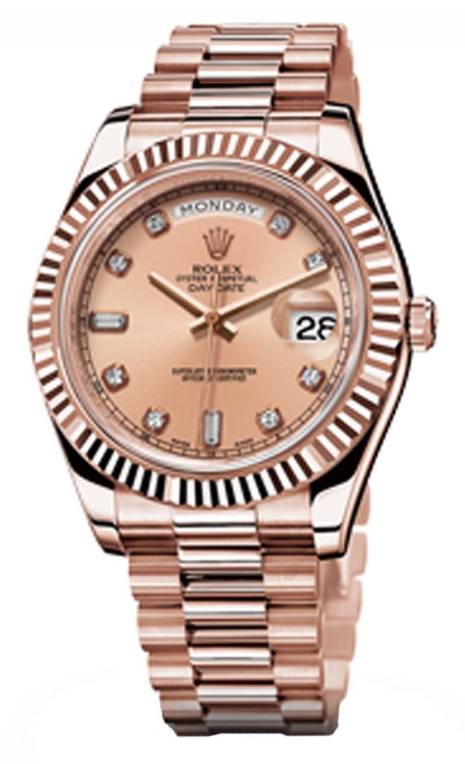 Rolex 218235 pink diamonds Day-Date Everose Gold - фото 1