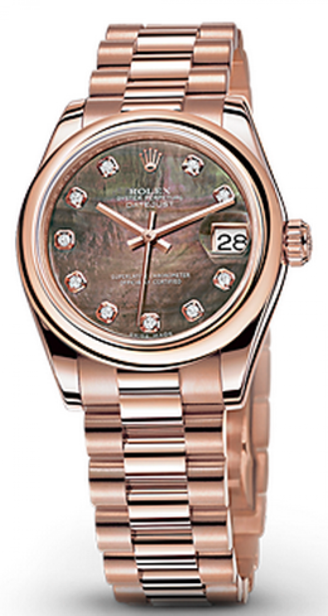 Rolex 178245 black mop Datejust Ladies Everose Gold - фото 2