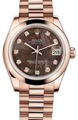 Rolex Часы Rolex Datejust Ladies 178245 black mop Everose Gold