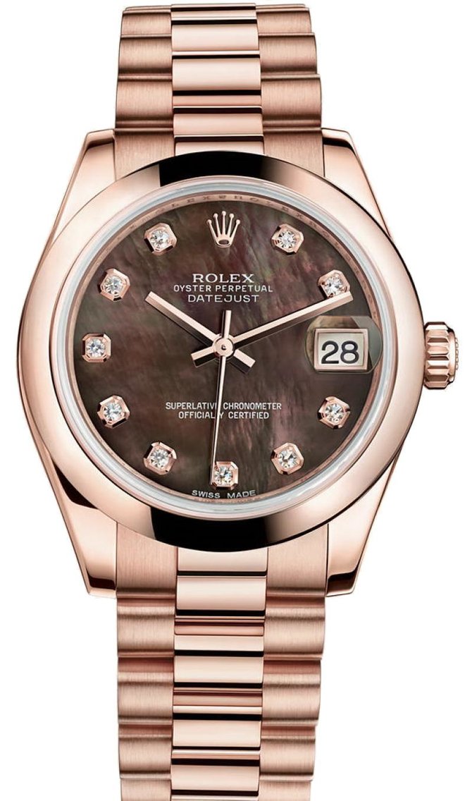 Rolex 178245 black mop Datejust Ladies Everose Gold - фото 1