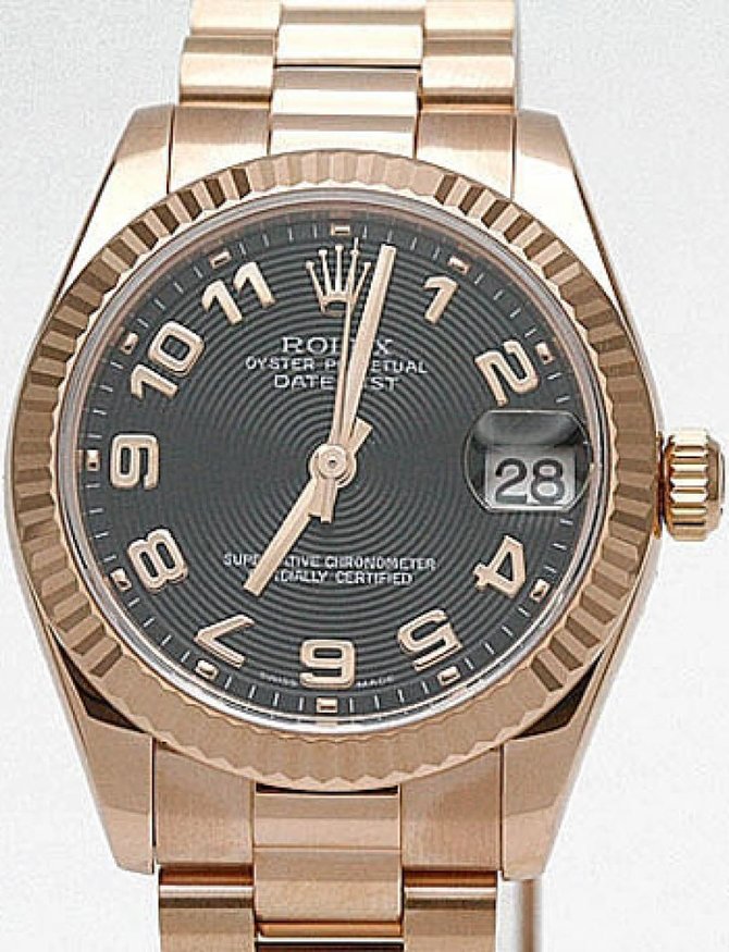 Rolex 178275 black Datejust Ladies Everose Gold - фото 2