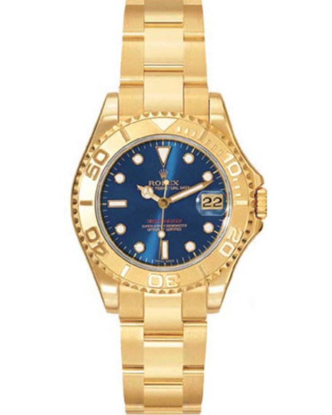 Rolex 168628 Blue Yacht Master II Yacht-Master 35mm Yellow Gold - фото 2