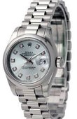 Rolex Datejust Ladies 178246 ice blue diamonds Platinum