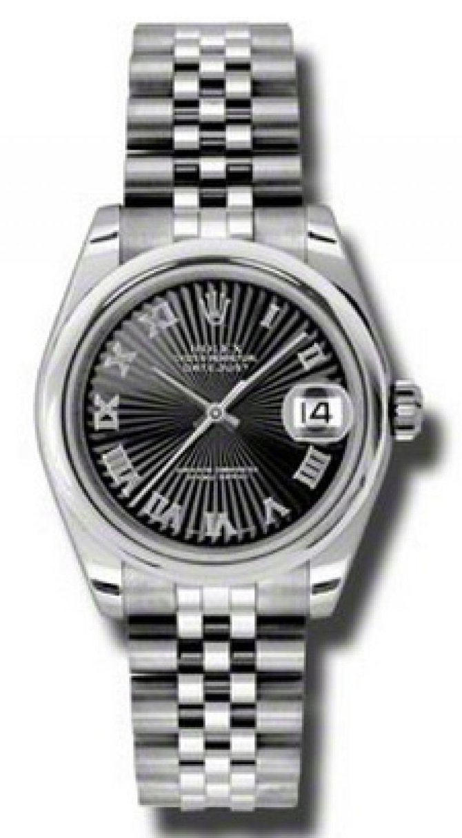 Rolex 178240 bksbrj Datejust Ladies Steel