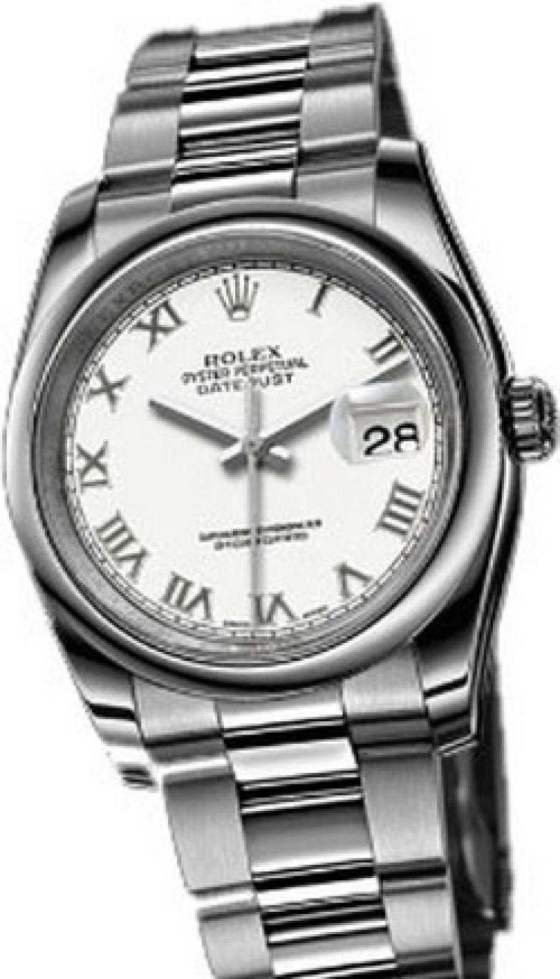 116200 white Rolex Steel Datejust