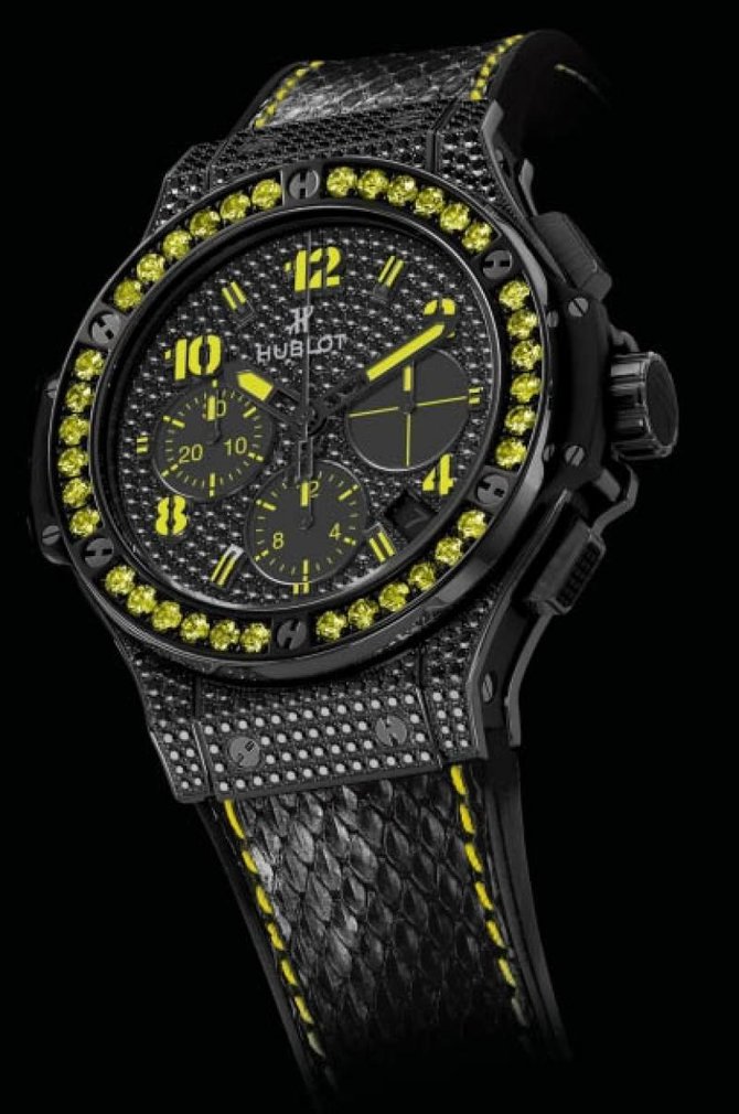 Hublot 341.SV.9090.PR.0911 Big Bang 41mm Ladies Black Fluo Yellow Limited Edition 250 - фото 2