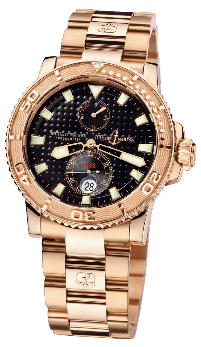 Ulysse Nardin 266-33-8/92 Maxi Marine Diver Rose Gold Bracelet
