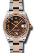 Rolex Часы Rolex Datejust Ladies 178241 chdro Steel and Everose Gold