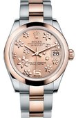 Rolex Часы Rolex Datejust Ladies 178241 pink floral Steel and Everose Gold