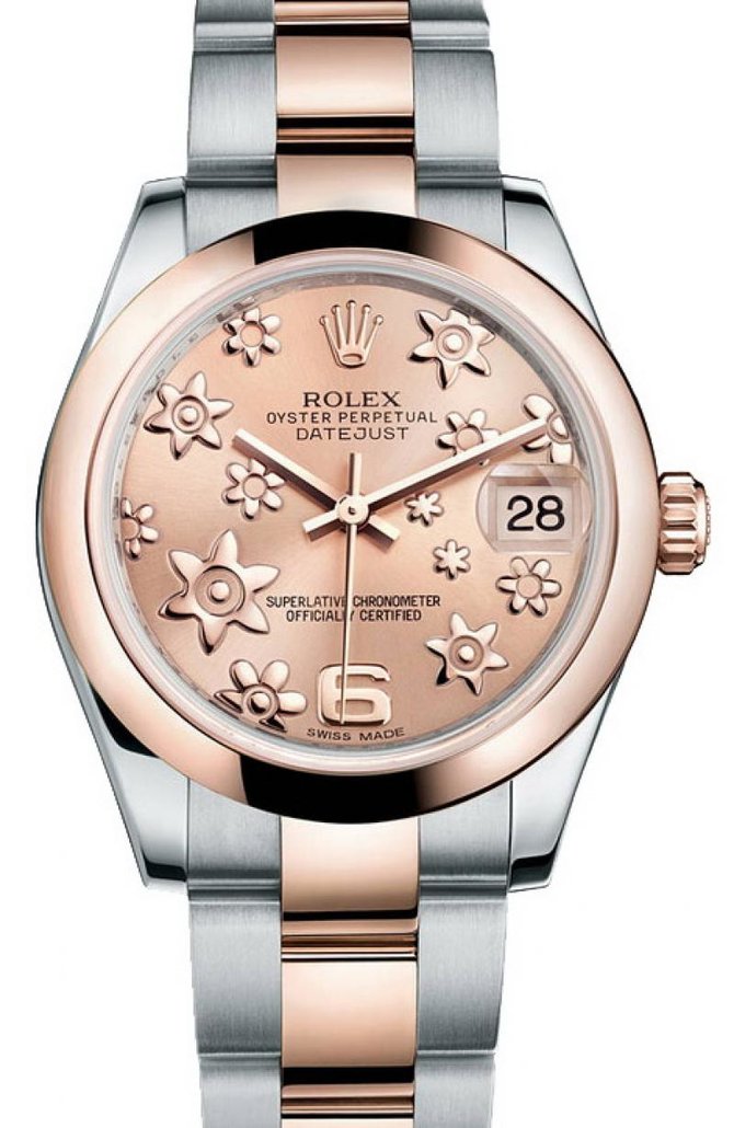 Rolex 178241 pink floral Datejust Ladies Steel and Everose Gold - фото 1