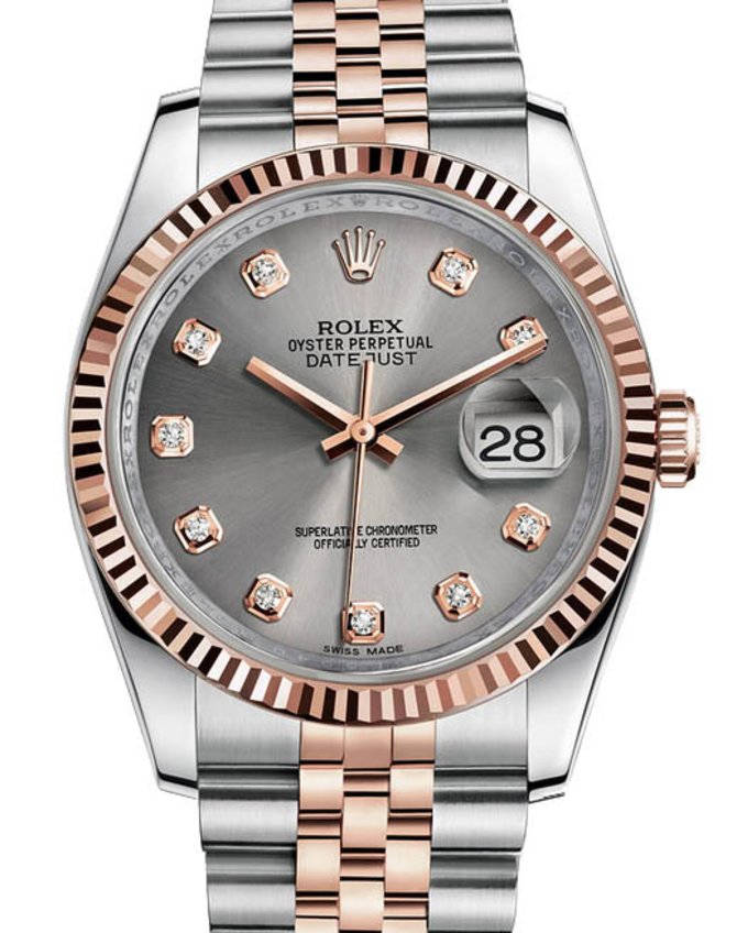 Rolex 116231 silver Datejust Steel and Everose Gold - фото 1