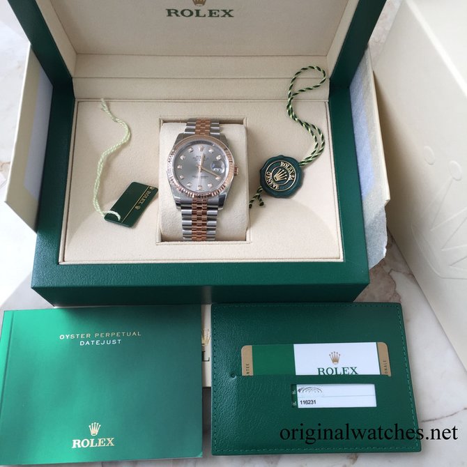 Rolex 116231 silver Datejust Steel and Everose Gold - фото 3