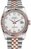 Rolex Datejust 116231 white diamonds Steel and Everose Gold