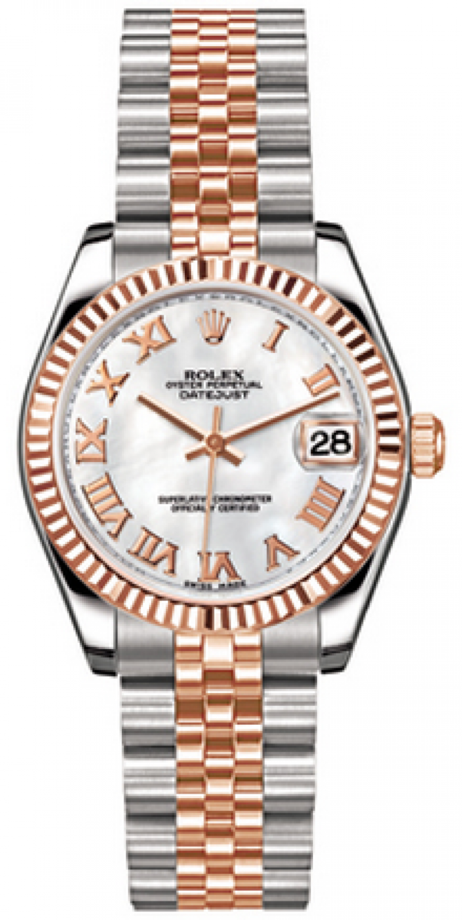 Rolex 178271 whitemop Datejust Ladies Steel and Everose Gold - фото 1