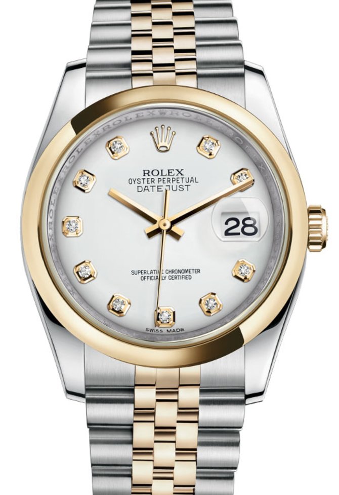 Rolex 116203 wdj Datejust Steel and Yellow Gold
