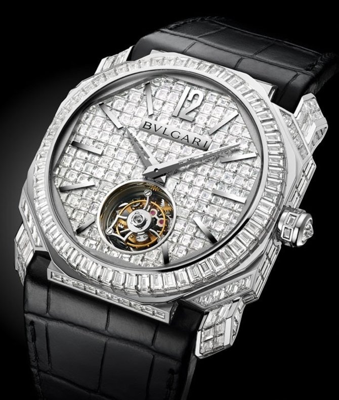 Bvlgari Finissimo Tourbillon WG Baguette Pave Octo Gerald Genta - фото 3