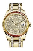 Rolex Datejust 86348SAJOR Paved With 455 Diamonds Pearlmaster 39 mm Yelow Gold 2015